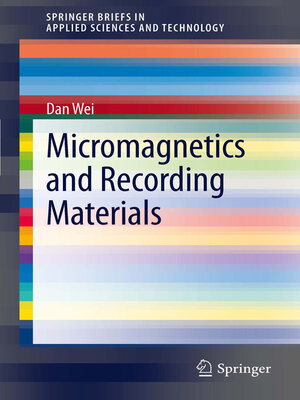 cover image of Micromagnetics and Recording Materials